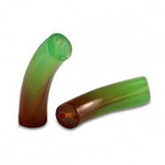 Acryl tube kraal 33x8mm Green